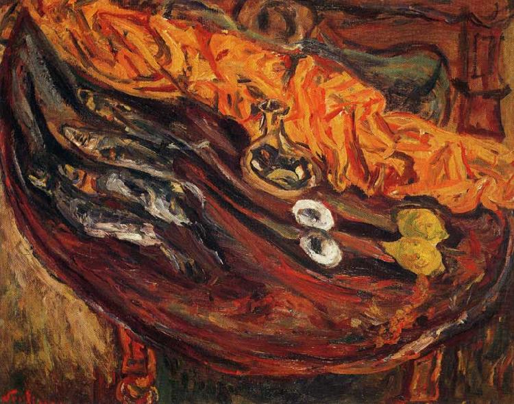 Chaim Soutine Still Life with Fish, Eggs and Lemons china oil painting image
